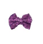 Παιδικό  Clip -Κοκαλάκι μαλλιών Strass Purple Φιόγκος 8cm
