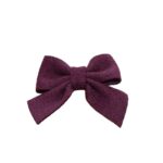 Clip -Κοκαλάκι μαλλιών Velvet φιόγκος 6cm - Purple