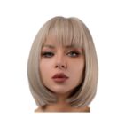 Γυναικεία Περούκα συνθετική υψηλής ποιότητας σε Γκρι-Πλατινέ ξανθό χρώμα 12 inches