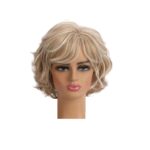 Γυναικεία Περούκα συνθετική υψηλής ποιότητας σε ξανθό χρώμα με ανταύγειες 10 inches