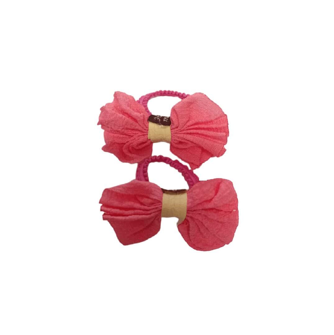bow-hot-pink-set-girl-hair Σετ 2 τμχ Παιδικό- λαστιχάκι Hot Pink bows 02 - Image 1