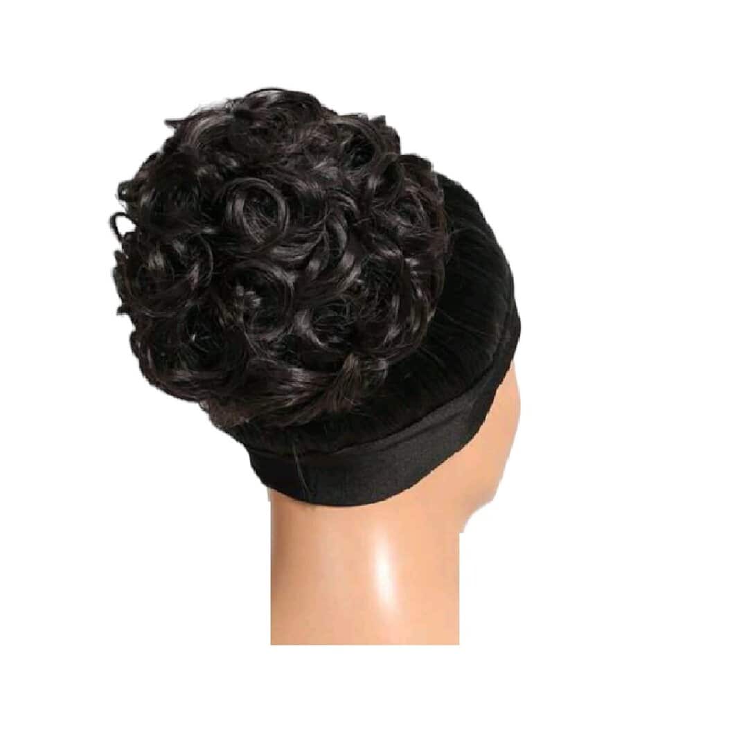 BLACK-BIG-POSTIS-COMB Κότσος μαλλιών με χτενάκι - Μαύρο χρώνα - Image 1