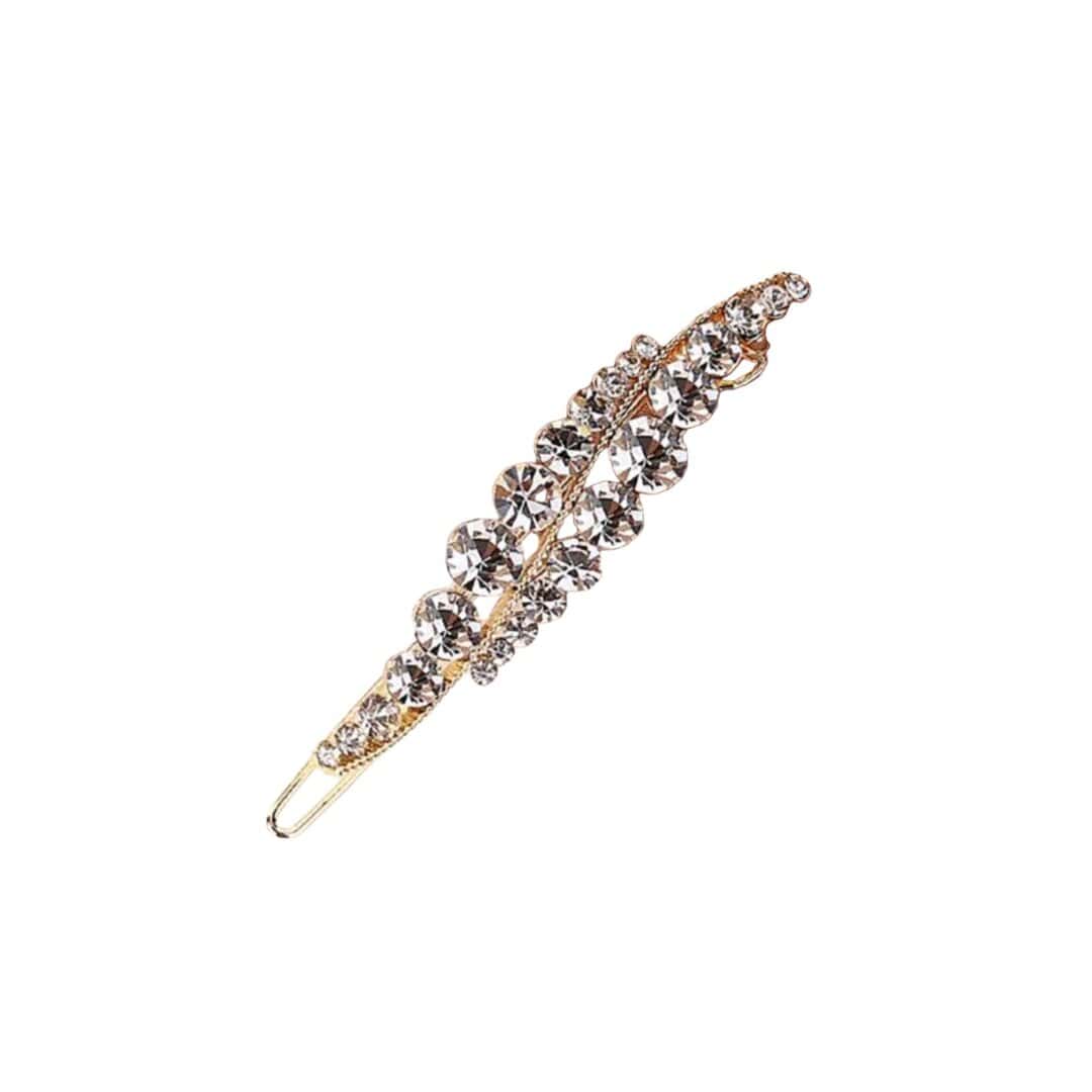 crystal-clip-gold-woman-hair Νυφικό κλιπ - τσιμπιδάκι με κρυσταλλάκια σε χρυσό χρώμα - Image 1