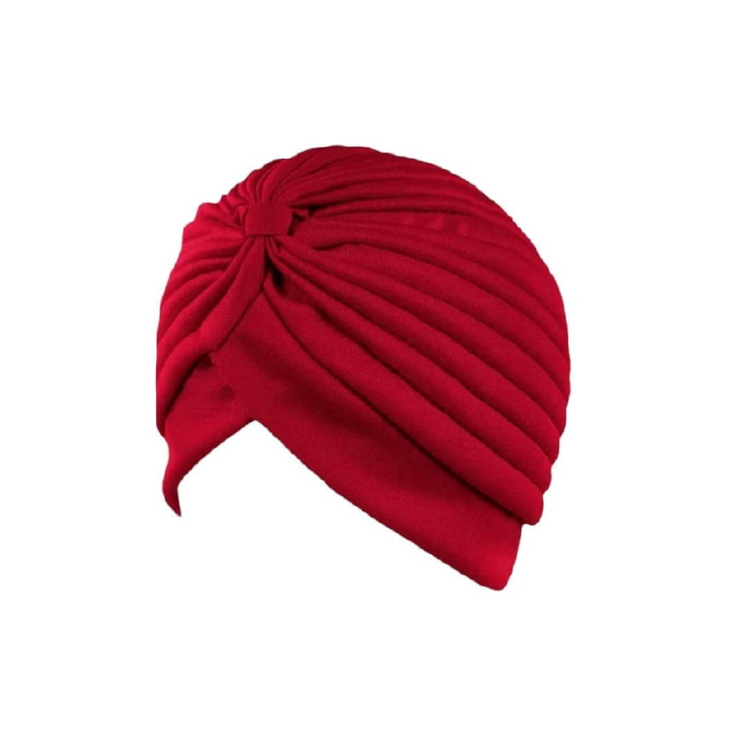 RED-TURBAN-WOMAN-HAIR Γυναικείο Υφασμάτινο Μαλακό Τουρμπάνι μαλλιών Dark Red Knot (κόκκινο) - Image 1