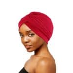 Γυναικείο Υφασμάτινο  Μαλακό Τουρμπάνι  μαλλιών Dark Red Knot (κόκκινο) - Image 2