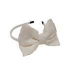 Παιδική  Στέκα Μαλλιών White strass Φιόγκος