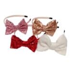 Παιδική  Στέκα Μαλλιών White strass Φιόγκος - Image 2