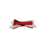 Clip -Κοκαλάκι μαλλιών φιόγκος strass με προστασία 6,50cm - Red - Image 2