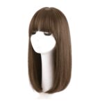 Γυναικεία Περούκα συνθετική υψηλής ποιότητας σε καστανό με αφέλειες 17 inches