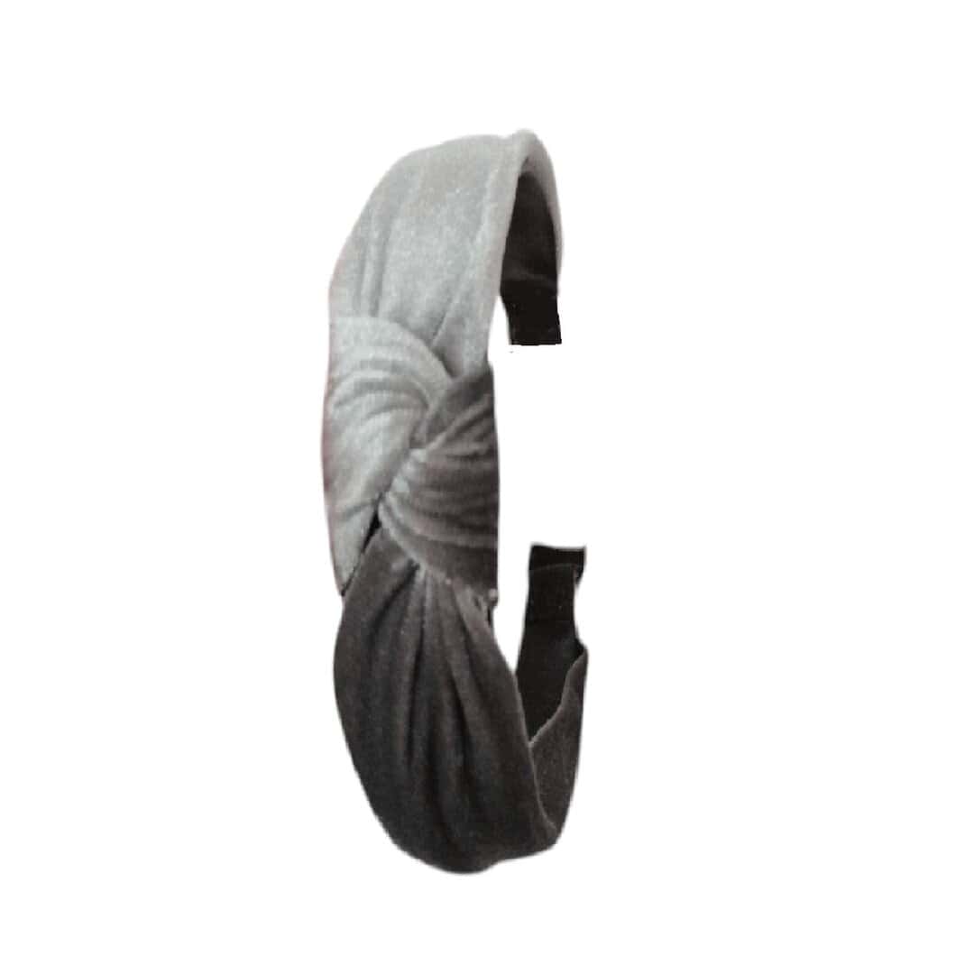 woman-velvet-headband-grey-silver Γυναικεία-Παιδική Στέκα μαλλιών velvet Silver Grey - Image 1