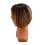 Γυναικείο Topper Τουπέ κορυφής μαλλιών με κλιπ μεγάλης επιφάνειας  10 inches - Ξανθό με σκούρη βάση - Image 2