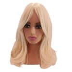 Γυναικεία περούκα σε ξανθό πλατινέ χρώμα  συνθετική υψηλής ποιότητας με φιλαρισμα  18 inches