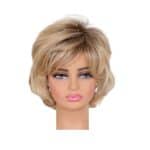 Γυναικεία περούκα σε Ξανθό χρώμα με ανταύγειες συνθετική υψηλής ποιότητας 11 inches