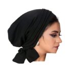 Γυναικείο  Μαλακό Τουρμπάνι  μαλλιών  - Black long (Μαύρο)