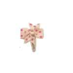 Παιδικό  Clip -Κοκαλάκι μαλλιών φιογκάκι πουά ιβουάρ-ροζ