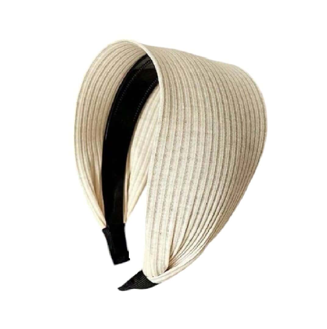 CREAM-HEADBAND-WOMAN-STEKA Γυναικεία-Παιδική Στέκα-κορδέλα Cream - Image 1