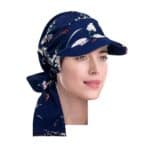 Γυναικείο Υφασμάτινο  Μαλακό Καπέλο Τουρμπάνι  μαλλιών Flowers blue ( Μπλε)