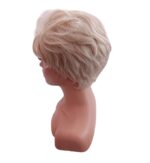 Γυναικεία περούκα σε ξανθό ανοιχτό χρώμα συνθετική υψηλής ποιότητας 6 inches - Image 2