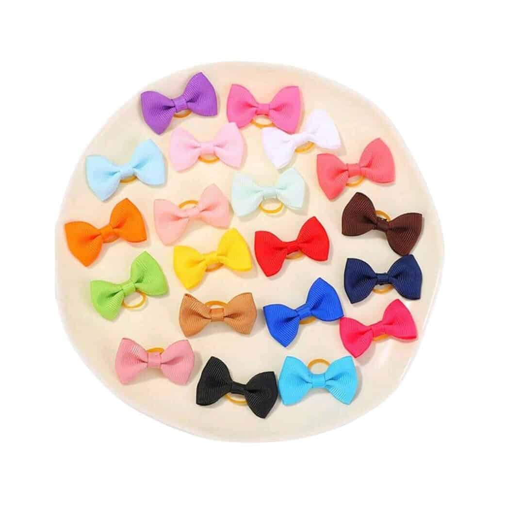 bow-little-hair-baby-tie Παιδικό-λαστιχάκι φιογκάκι τυχαία επιλογή χρώματος 4cm - Image 1