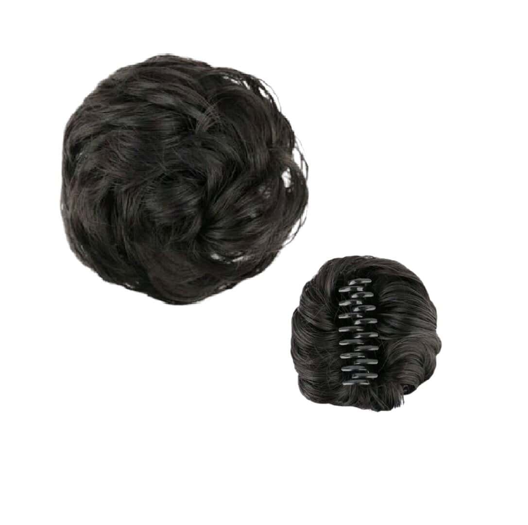 black-klamer-kotsos-bun Κότσος μαλλιών με κλάμερ - Μαύρο χρώμα - Image 1