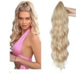 Ποστίς Αλογοουρά curly Ponytail συνθετική τρίχα υψηλής ποιότητας με κλάμερ- Ξανθό Gold χρώμα 20 inches - Image 3