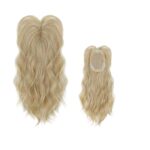 Γυναικείο Topper Τουπέ κορυφής μαλλιών με κλιπ μεγάλης επιφάνειας - Ξανθό ανοιχτό 14 inches