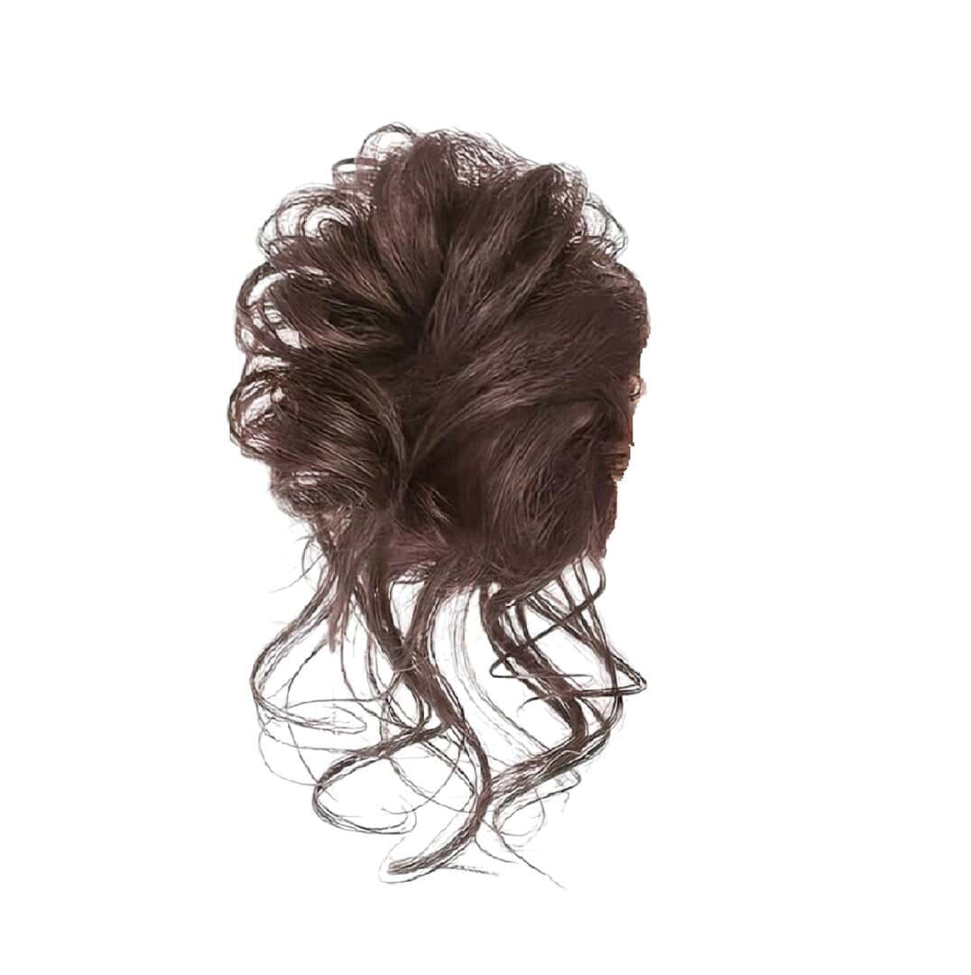 brown-kotsos-bun-afeleies Ποστίς Κότσος με λάστιχο και αφέλειες συνθετική τρίχα υψηλής ποιότητας - Καστανό σκούρο - Image 1