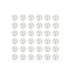 Καρτέλα με αυτοκόλλητα πέρλες λευκές για χτένισμα σε μέγεθος 8mm- 36 τμχ