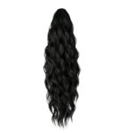 Ποστίς Αλογοουρά curly Ponytail συνθετική τρίχα υψηλής ποιότητας με κλάμερ- Μαύρο Wavy  χρώμα 24 inches