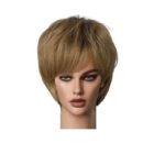 Γυναικεία περούκα σε Καστανό Ombre χρώμα συνθετική υψηλής ποιότητας 10 inches