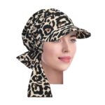 Γυναικείο Υφασμάτινο  Μαλακό Τουρμπάνι Καπέλο μαλλιών white leopard