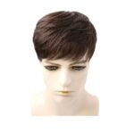 Ανδρικό Topper / Τουπέ κορυφής από φυσική τρίχα σε καστανό σκούρο χρώμα 10 inches