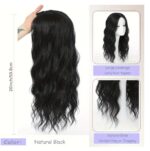 Γυναικείο Topper Τουπέ κορυφής μαλλιών με κλιπ Full Lace ( ραμμένο σε διαφάνεια) Curly - Natural Black Μαύρο 20 inches - Image 4