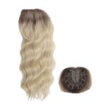 Γυναικείο Topper Τουπέ κορυφής μαλλιών με κλιπ μεγάλης επιφάνειας και Lace Front (ραμμένο σε διαφάνεια) - Ξανθό blonde wavy 20 inches