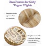 Γυναικείο Topper Τουπέ κορυφής μαλλιών με κλιπ μεγάλης επιφάνειας  20 inches - Blonde Ξανθό χρώμα - Image 6