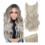 Τρέσσα με 4 κλιπ και λάστιχο για έξτρα όγκο συνθετικής τρίχας υψηλής ποιότητας - Ξανθό ανοιχτό Blonde 20 Inches - Image 2
