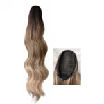 Ποστίς Αλογοουρά curly Ponytail συνθετική τρίχα υψηλής ποιότητας με χτενάκι φωλιά- Ξανθό Ombre χρώμα 24 inches