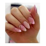 Press-on Nails Ψεύτικα νύχια σετ nail art 24 Τμχ  + 1 κόλλα- Pink Dream