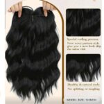 Γυναικείο Topper Τουπέ κορυφής μαλλιών με κλιπ μεγάλης επιφάνειας  14 inches - Μαύρο black χρώμα - Image 2