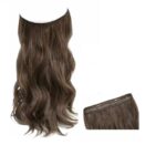 Τρέσσα με 4 κλιπ και λάστιχο για έξτρα όγκο συνθετικής τρίχας υψηλής ποιότητας - Καστανό Brown 20 Inches