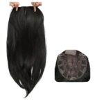 Γυναικείο Topper Τουπέ κορυφής μαλλιών με Lace Front (διαφάνεια) και κλιπ μεγάλης επιφάνειας 18 inches - Black Μαύρο