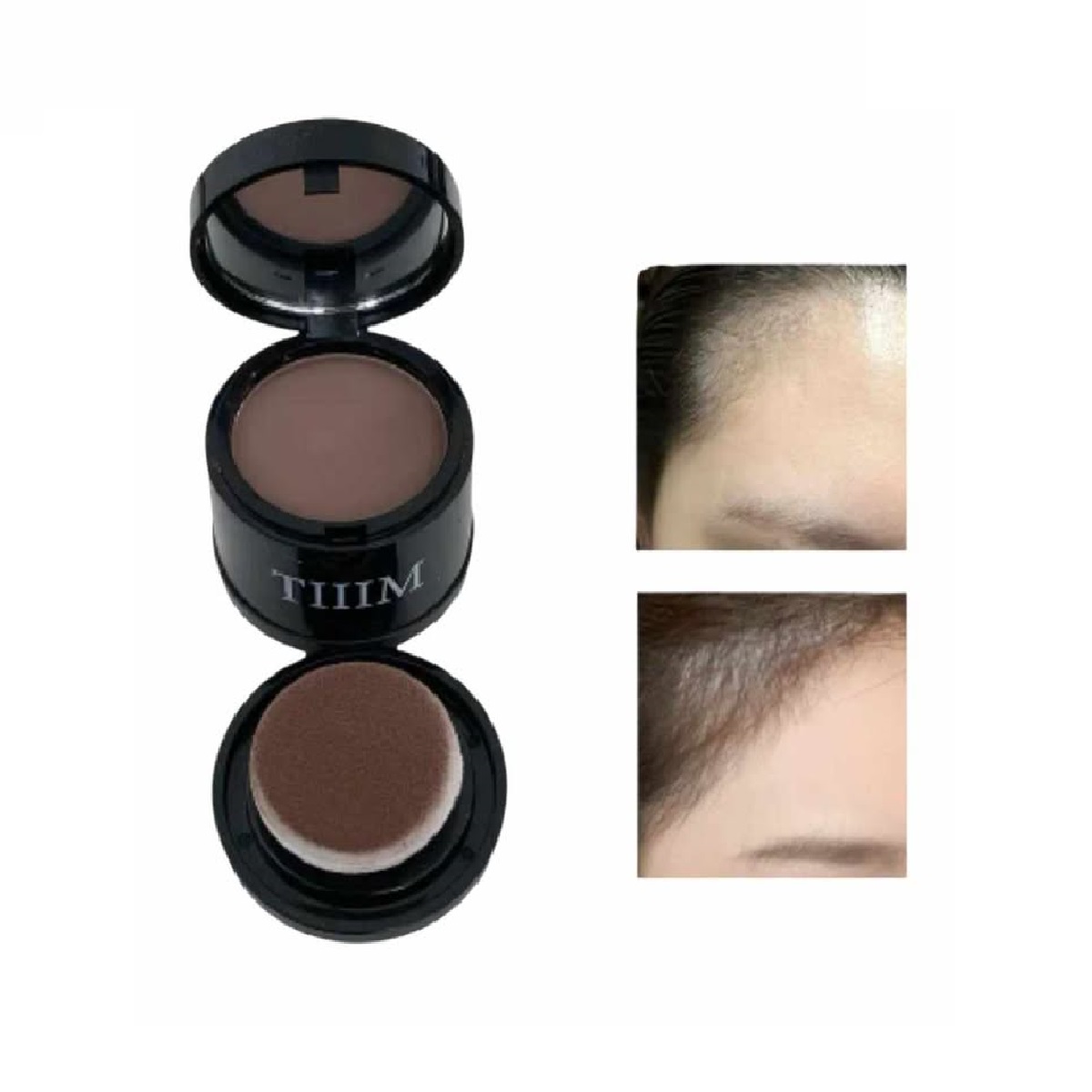 HAIRLINE-POWDER-ROOT-HAIRLOSS-GAPS Σκόνη Hairline Powder για τις ρίζες των μαλλιών και για κενά με βουρτσάκι τοποθέτησης- Καστανό Brown - Image 1