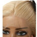 Γυναικεία περούκα Full lace 13x4 (αόρατη εφαρμογή) σε ξανθό χρώμα συνθετική υψηλής ποιότητας 12 inches - Image 3