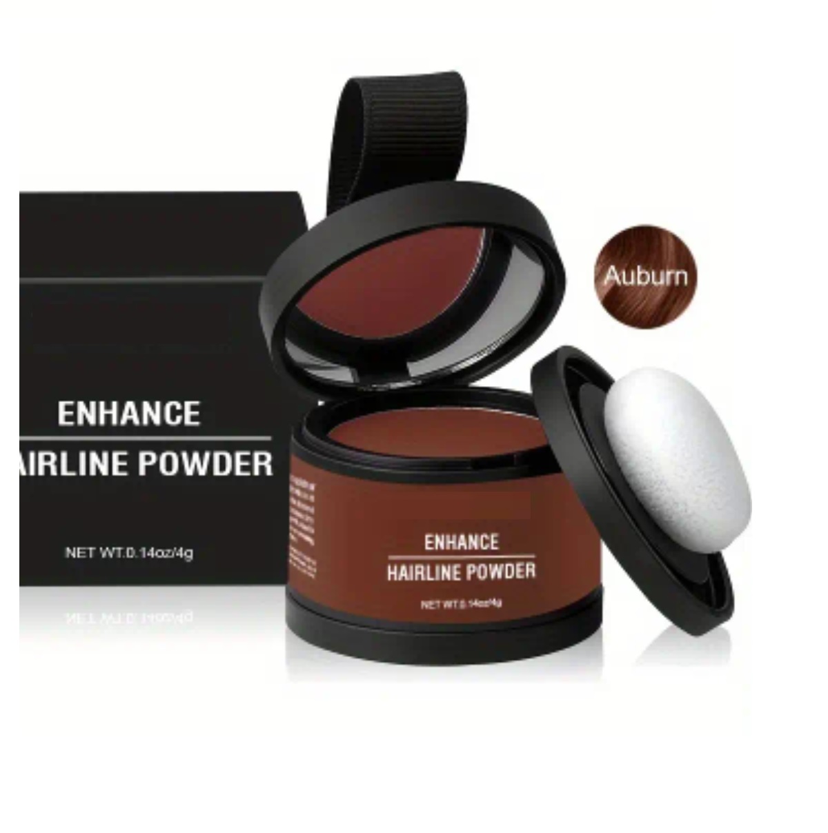 brown-red-hairline-powder-root-cover Σκόνη Hairline Powder για τις ρίζες των μαλλιών και για κενά με βουρτσάκι τοποθέτησης- Καστανό Red - Image 1