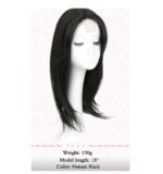 Γυναικείο Topper Τουπέ κορυφής μαλλιών με Lace Front (διαφάνεια) και κλιπ μεγάλης επιφάνειας 18 inches - Black Μαύρο - Image 2