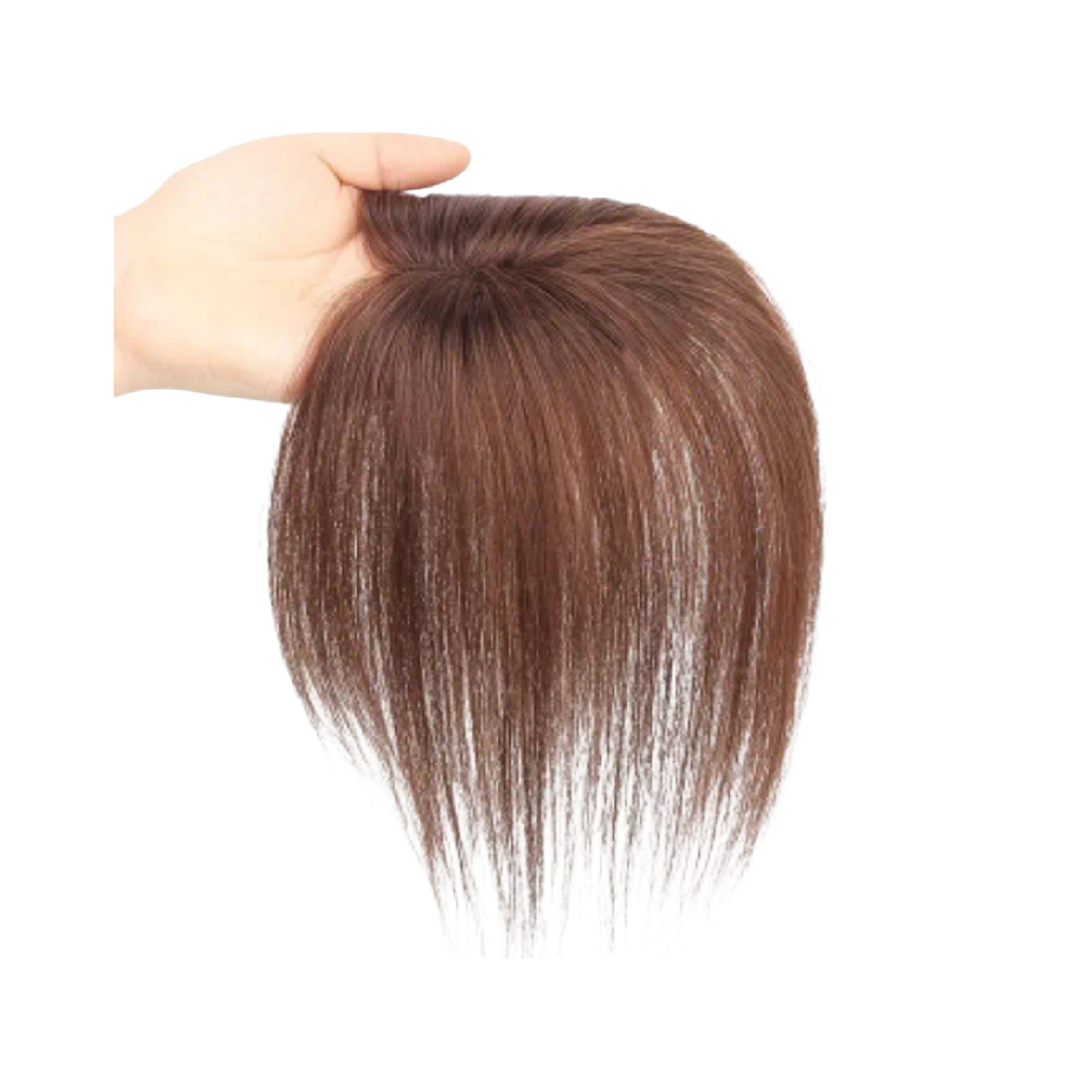 light-brown-topper-thinn-hair-loss Γυναικείο Topper Τουπέ κορυφής μαλλιών από φυσική τρίχα Full lace ( ραμμένο σε διαφάνεια ) - Καστανό ανοιχτό 11 inches - Image 1