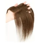 Γυναικείο Topper Τουπέ κορυφής μαλλιών από φυσική τρίχα  Full lace ( ραμμένο σε διαφάνεια ) - Καστανό Mocka 11 inches