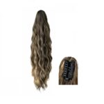 Ποστίς Αλογοουρά curly Ponytail συνθετική τρίχα υψηλής ποιότητας με κλάμερ - Καστανό με μελί ανταύγειες 24 inches