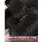 Γυναικείο Topper Τουπέ κορυφής μαλλιών με Lace Front (διαφάνεια) και κλιπ μεγάλης επιφάνειας 18 inches - Black Μαύρο - Image 3