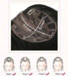 Γυναικείο Topper Τουπέ κορυφής μαλλιών με Lace Front (διαφάνεια) και κλιπ μεγάλης επιφάνειας 18 inches - Black Μαύρο - Image 4